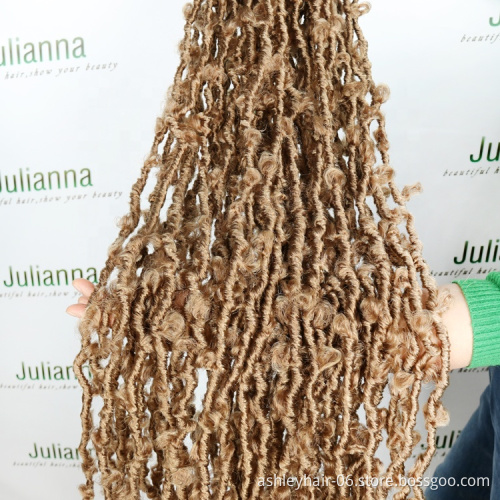 Julianna pre looped crochet hair distressed faux locs crochet hair braid distressed locs ombre locs hair